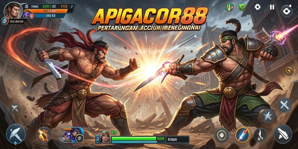 Gameplay seru dalam pertarungan epik di APIGACOR88.