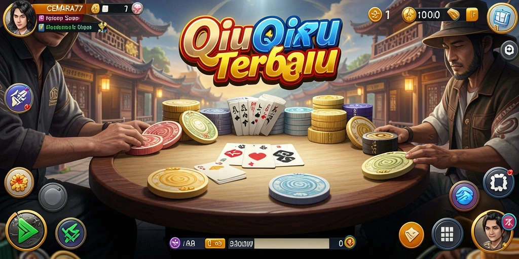 Tampilan gameplay CEMARA77 yang menarik dalam permainan QiuQiu.