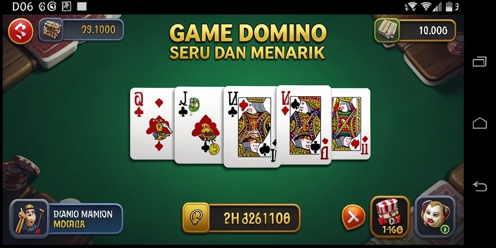 Screenshot D06 menampilkan gameplay Domino yang seru dan interaktif.