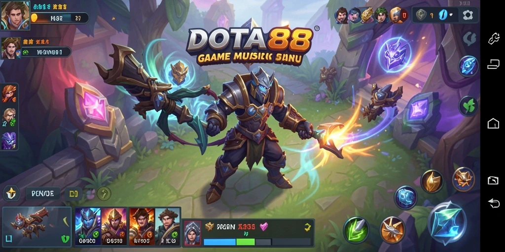 Tampilan gameplay seru dan interaktif DOTA88 dengan berbagai lagu.
