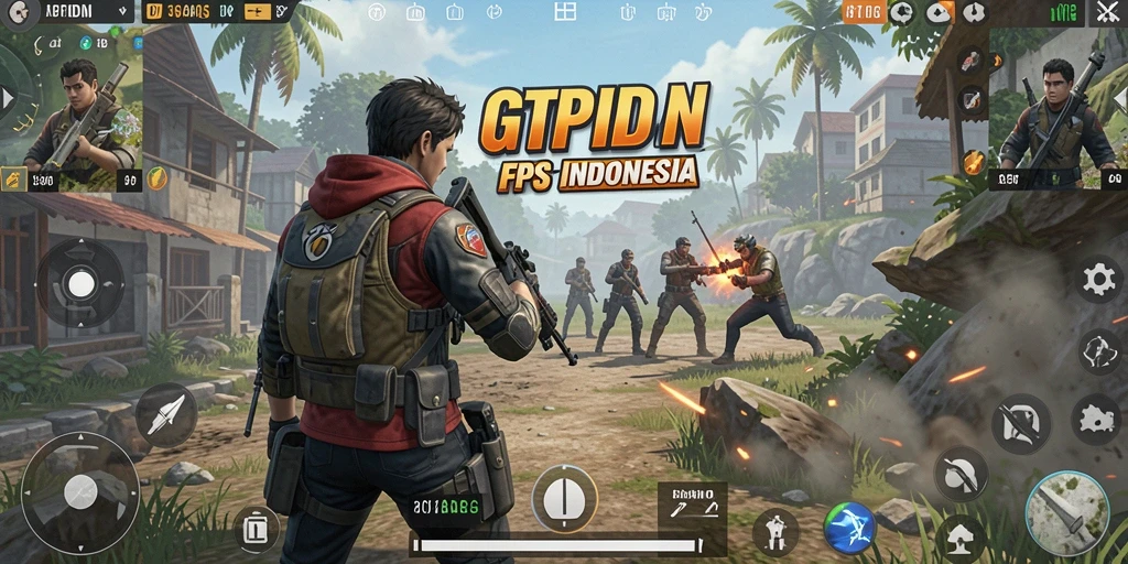 Screenshot gameplay GTPIDN menampilkan aksi tembak yang mendebarkan.