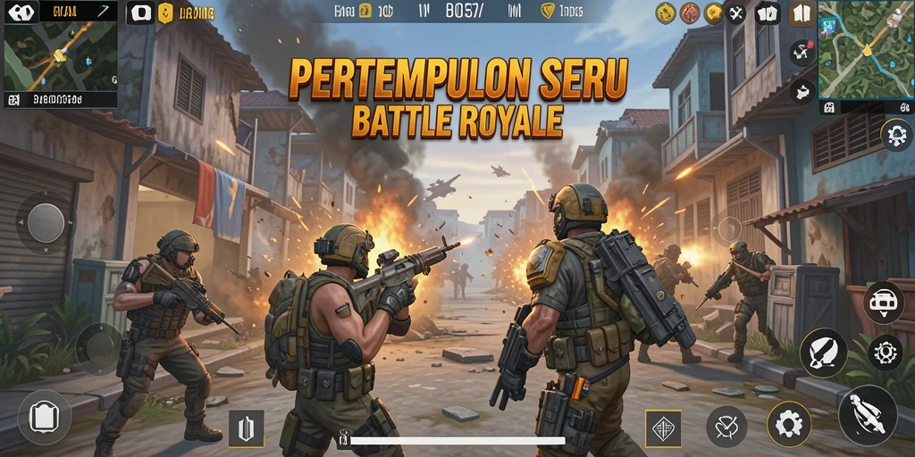 Tangkapan layar H03 menunjukkan aksi mendebarkan di medan pertempuran Battle Royale.