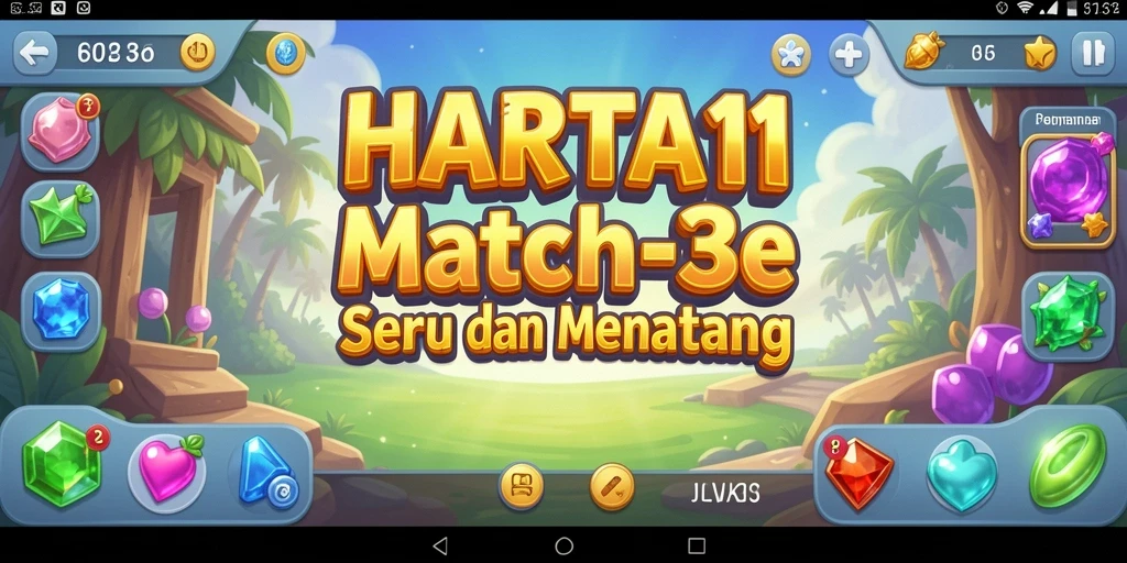 Tampilan gameplay HARTA11 yang menantang dan seru dalam genre Match-3.