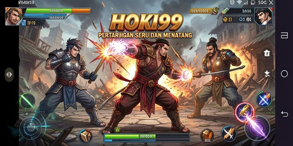 Tangkapan layar menampilkan aksi pertarungan seru HOKI99.