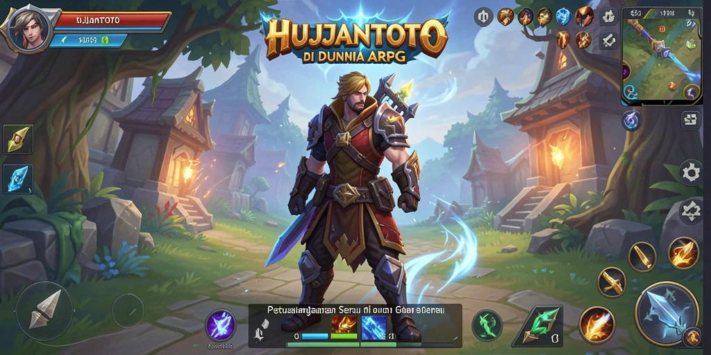 Tampilan gameplay seru dalam dunia ARPG HUJANTOTO.