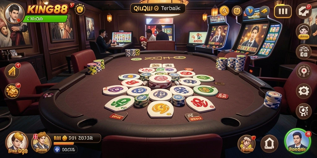 Tampilan gameplay QiuQiu yang menarik dan interaktif di KING88.