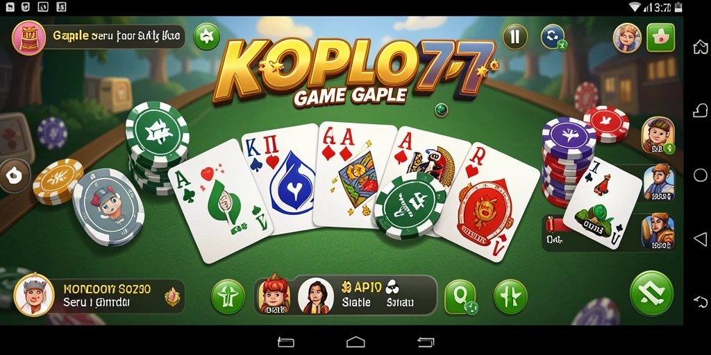 Tampilan gameplay seru KOPLO77 dengan kartu Gaple yang menegangkan.