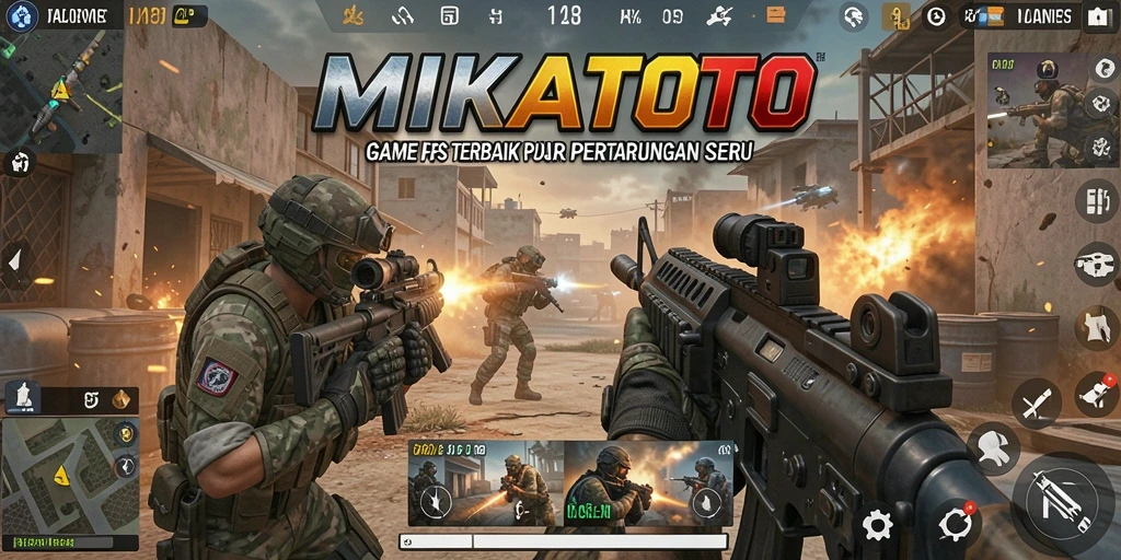Screenshot MIKATOTO menunjukkan aksi menembak yang seru dan menarik.