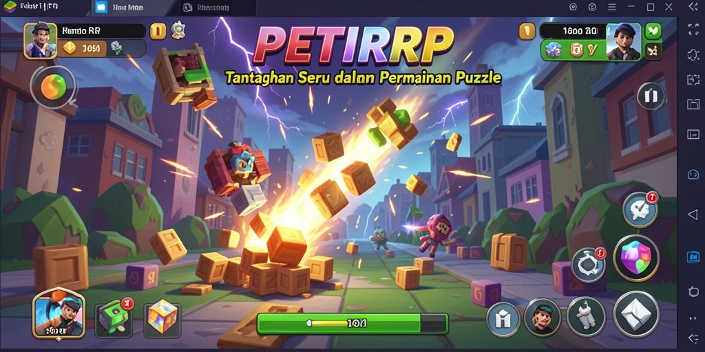 Tangkapan layar dari gameplay menantang di PETIRRP.