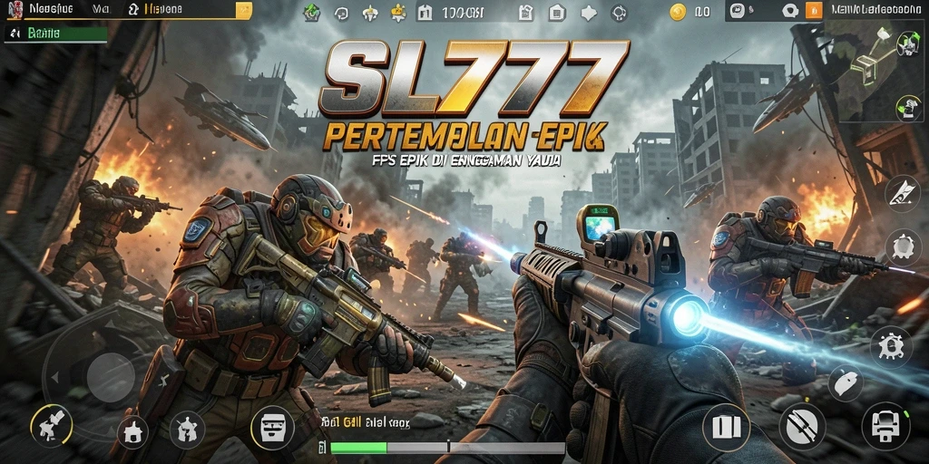 Tampilan gameplay intens di SL777 dengan aksi tembak-menembak mendebarkan.
