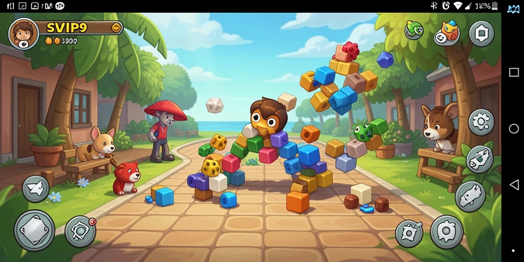 Tampilan gameplay SVIP9 dengan teka-teki yang menantang.