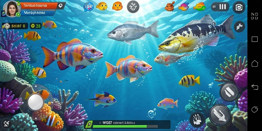 Tampilan gameplay seru dari game Tembak Ikan WG87.